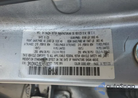 2020 Mazda Cx-30 Select from USA, damaged, VIN 3MVDMACL6LM118037